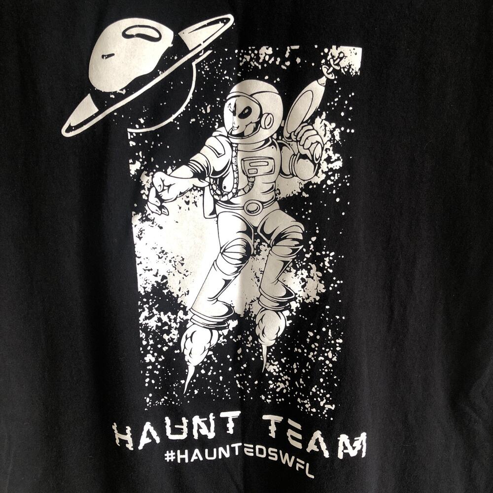 Alien core invasion T-Shirt Black L Haunt team Streetwear cyber punk cosmic